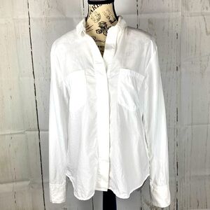 Anthropologie Cloth and Stone Button Down White Shirt